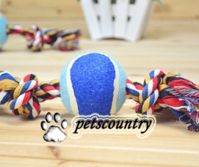 Хлопковая веревка с мячом для чистки зубов собак